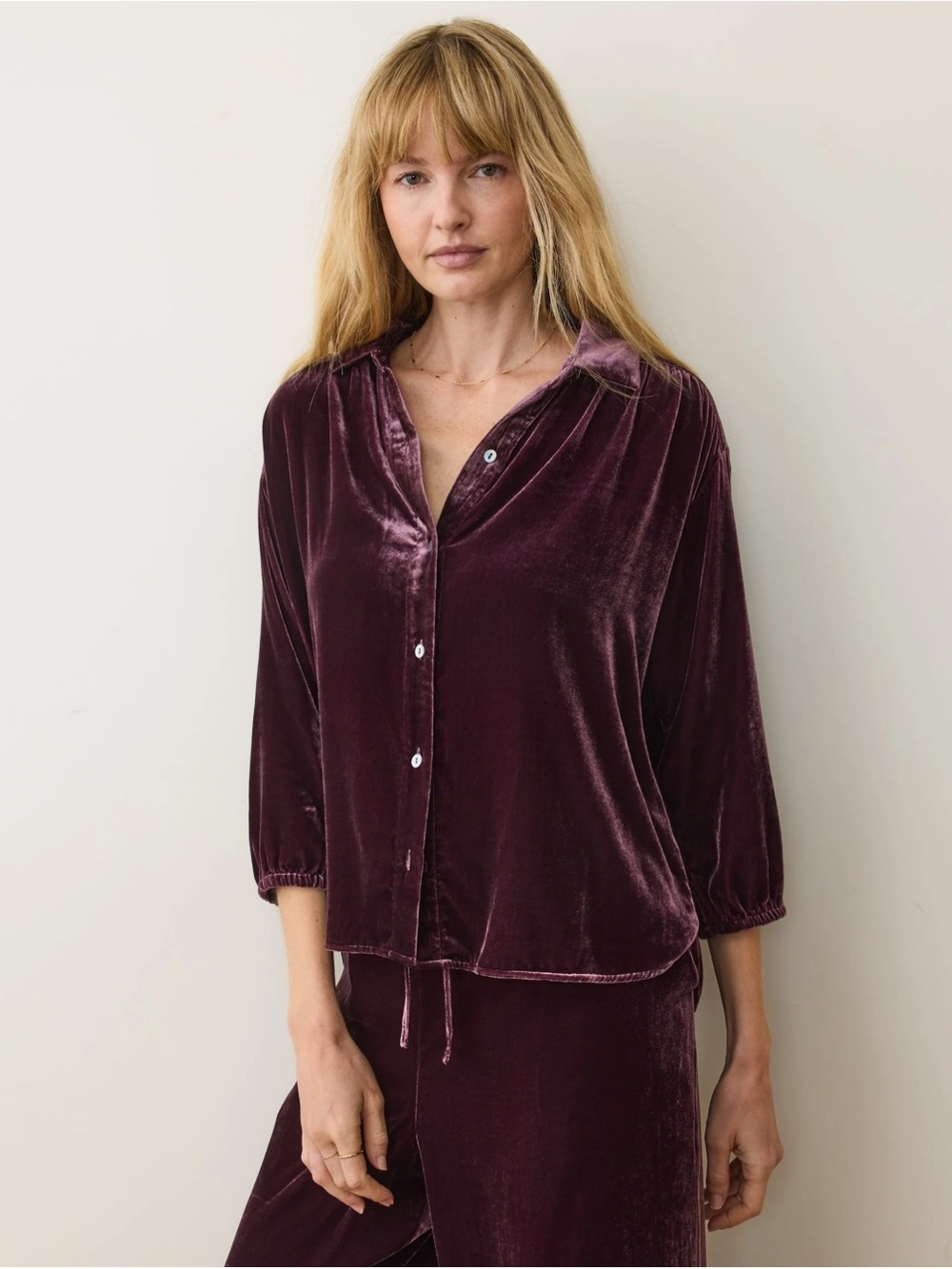 Marine Layer Bella velvet shirt NWT - Picture 4 of 6